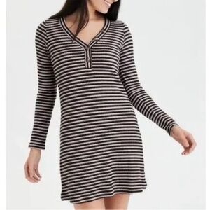 NWOT American Eagle Ribbed Henley Dress Sz XL